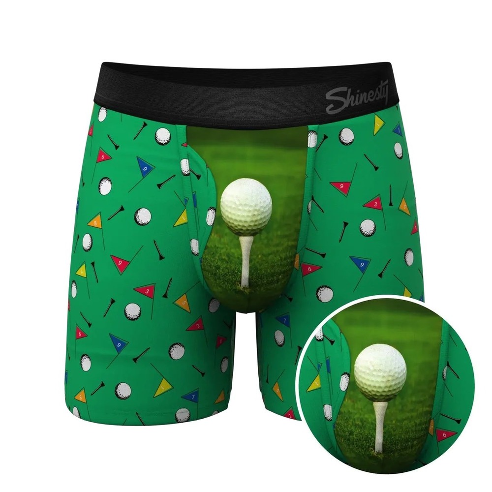 Shinesty Ball Hammock Golf Boxer Briefs The Front Nine Green XL Mens Underwear